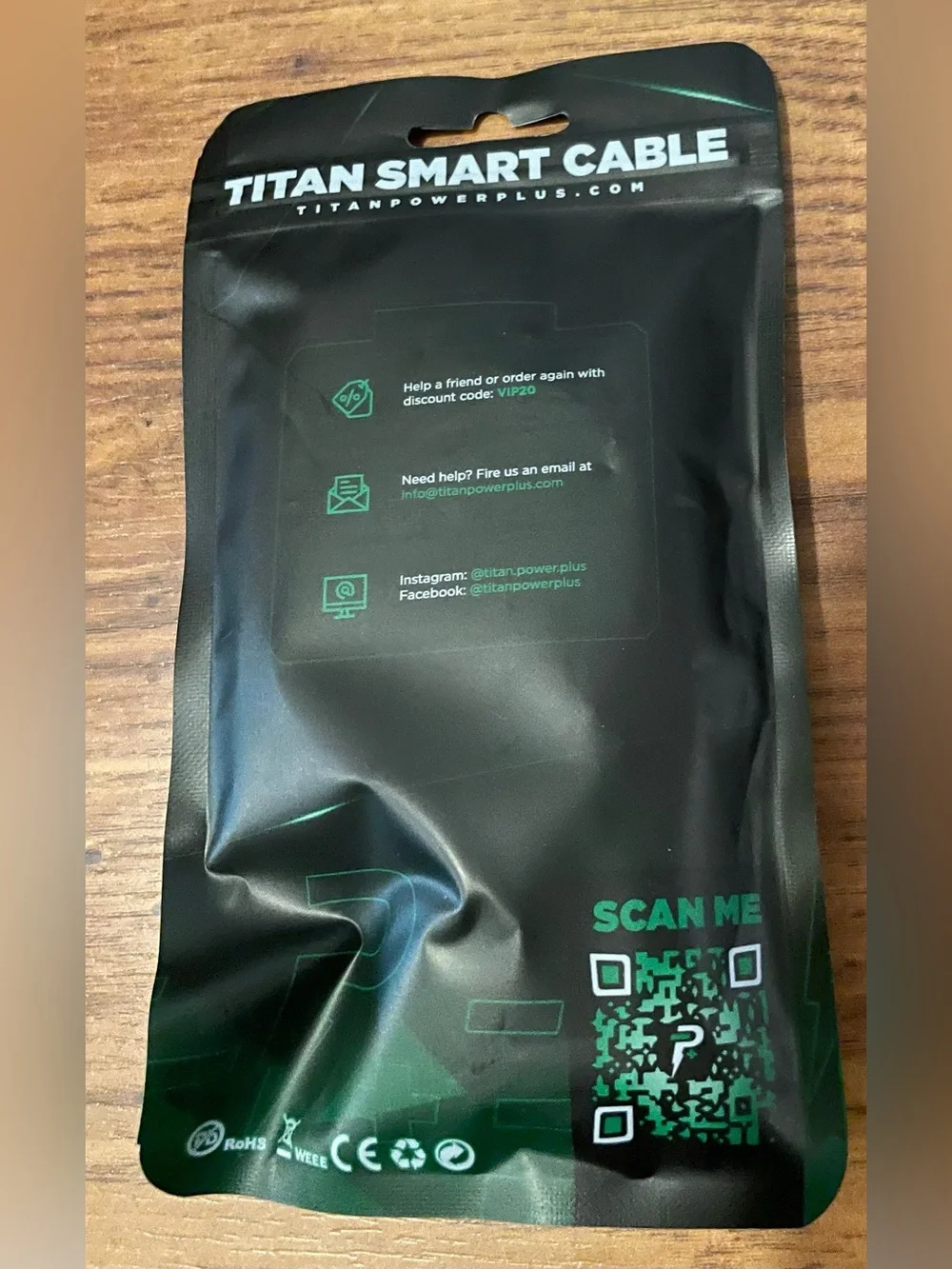 Titan Power Titan Smart Cable - Black (5 Pack) Cell Phone Chargers Cables New